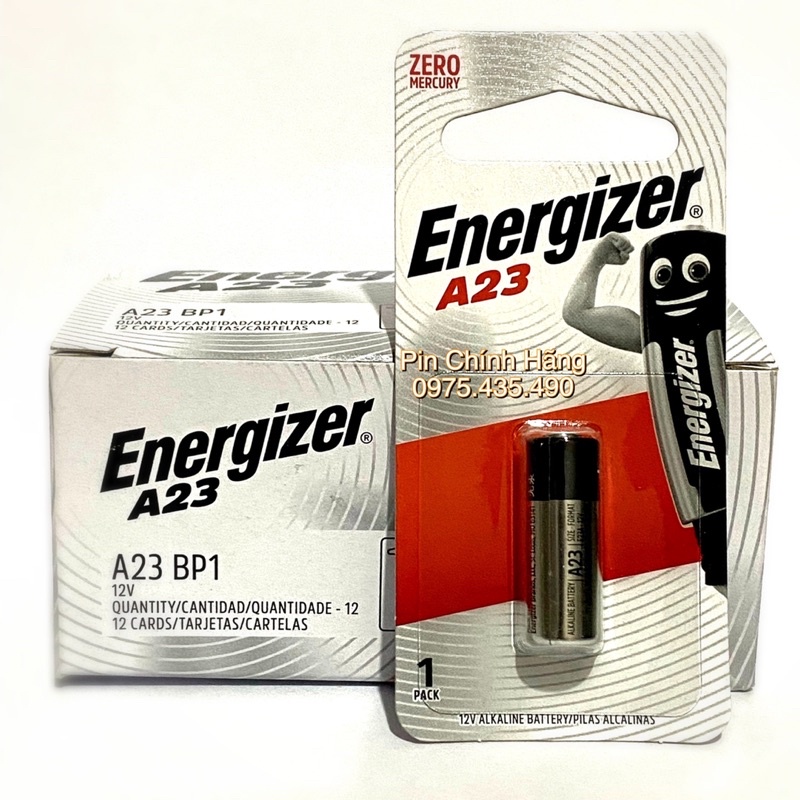 Pin A23 Energizer 12V Alkaline Chính Hãng Vỉ 1 Viên