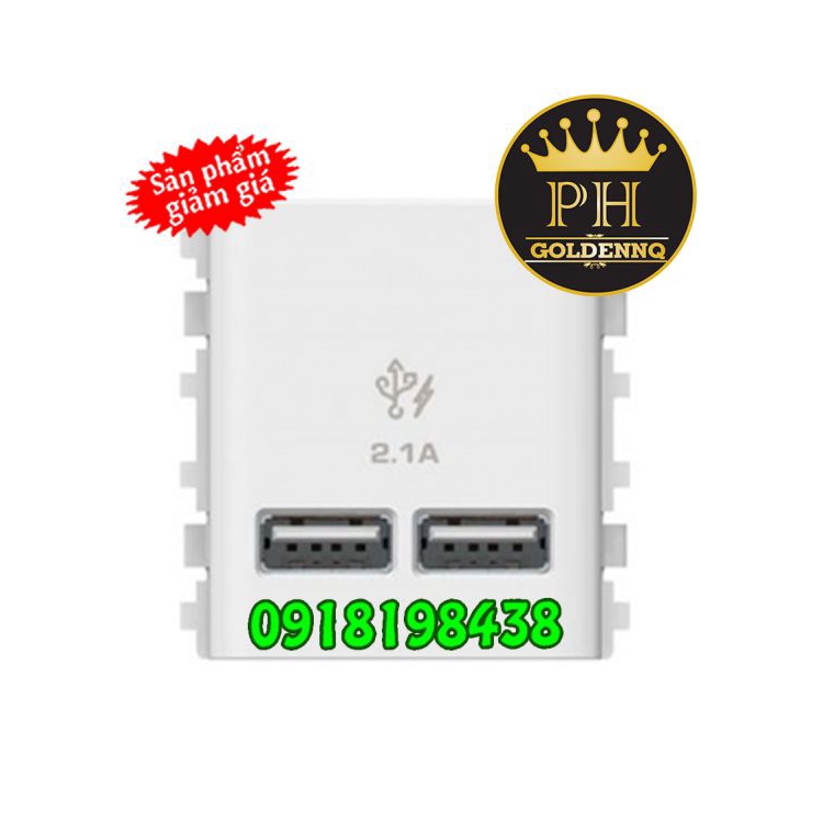 Ổ Cắm Sạc USB 2.1A Đôi Concept