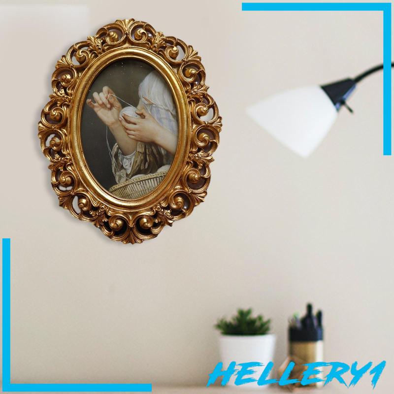 [Hellery1] Khung Ảnh Nhựa Resin Cổ Điển Treo Tường Nghệ Thuật Sang Trọng
