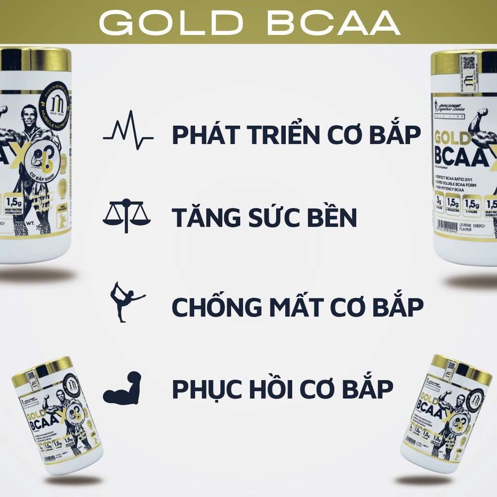 'SALE VÓN NHẸ 'GOLD BCAA - HỖ TRỢ PHỤC HỒI PHÁT TRIỂN CƠ BẮP - VỊ BÒ HÚC CHÍNH HÃNG CÔNG TY - HỦ 285G