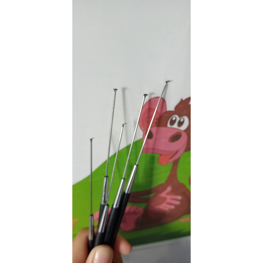 1 Cây móc cán nhựa trong bộ ráy tai - chuyên sỉ phụ liệu tóc