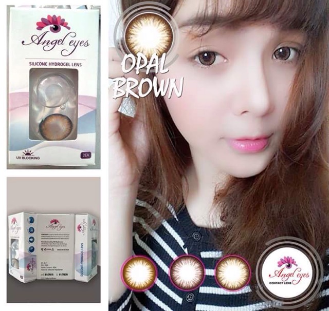 Lens đeo 24h có lệch độ kính áp tròng chính hãng Hàn Quốc angel eyes cao cấp lens cho mắt thở