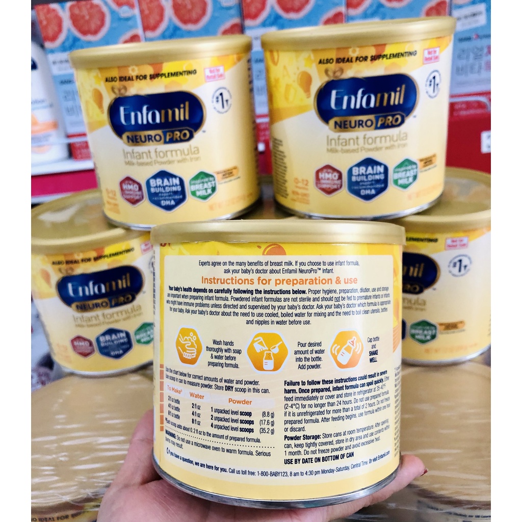 Sữa Enfamil Neuro Pro NON-GMO 204g Mỹ Chính Hãng dành cho trẻ 0-12th SALE LỖ DATE 8/23
