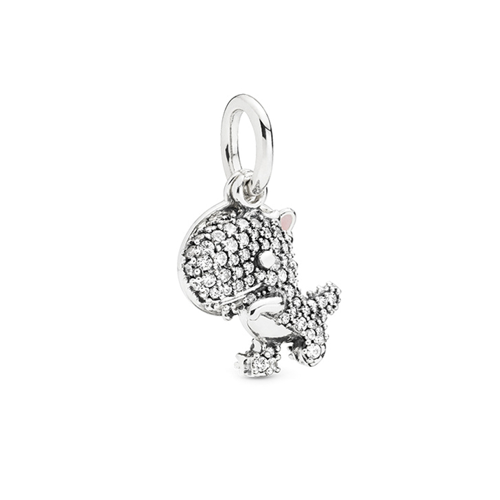 Mặt Dây Chuyền Hình Xương Chó Con Mạ Bạc 925sterling