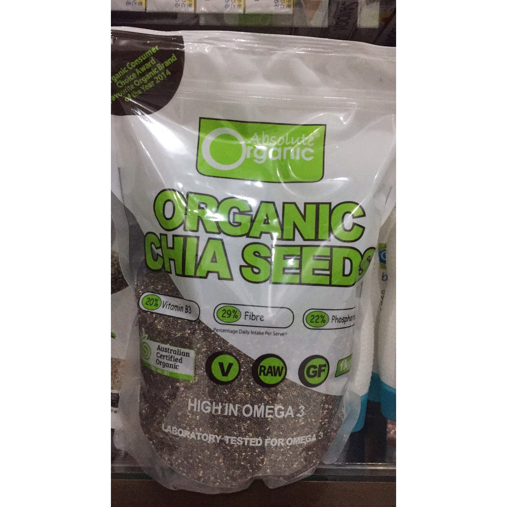 Hạt Chia Úc Absolute Organic Chia Seeds 1kg