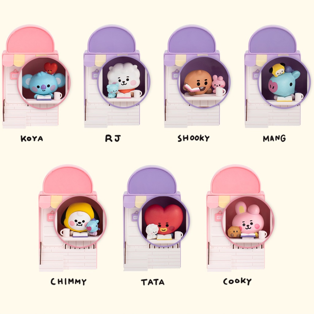 Đồng hồ điện tử BT21 My little buddy Digital Clock hình quán caffe có đèn led Beens Company