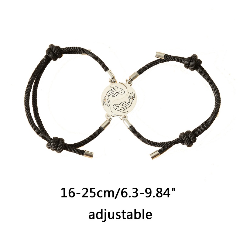 Vòng Tay Âm Dương Bằng Thép Không Gỉ Phong Cách Âu Mỹ