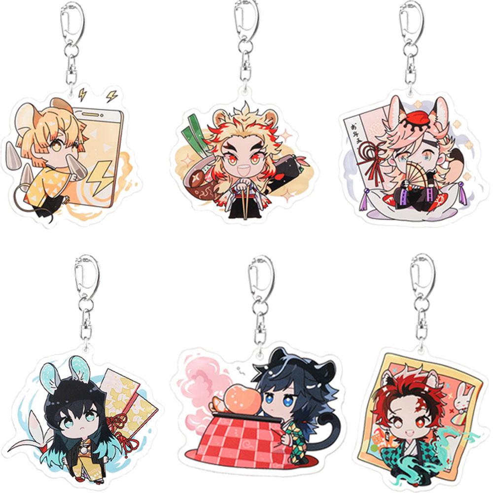 Mmluck Móc Khóa Hình Demon Slayer Kimetsu No Yaiba Thu Nhỏ Inosuke Giyuu