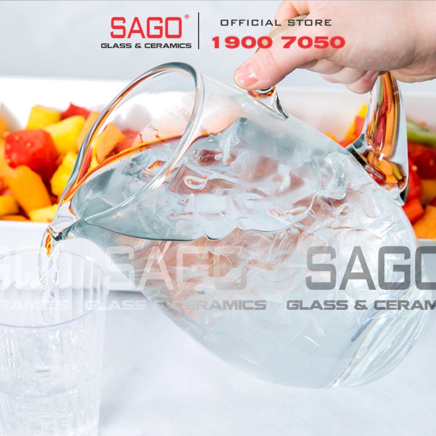 Bình Nước Thủy Tinh Mario Pitcher 1800ml | Thủy Tinh Cao Cấp , Nhập Khẩu E.U