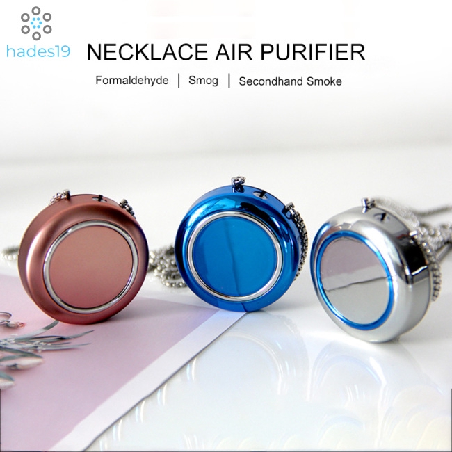 1 ABS Material Portable Hanging Neck Negative Ion Air Purifier