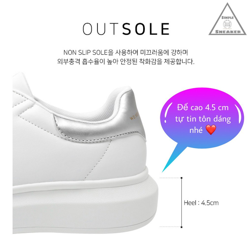 Giày Domba Gót Bạc FREESHIP Domba High Point Silver Chuẩn Auth - Giày Domba Hàn Quốc Chính Hãng - Simple Sneaker