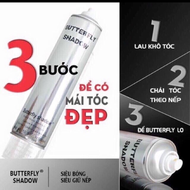 Gôm xịt giữ nếp tóc butter bạc