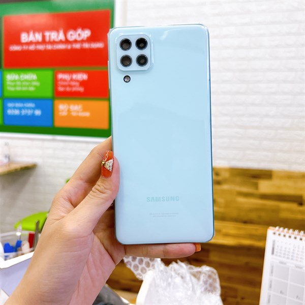 Bộ vỏ Samsung A22 4G / SM-A225 sim, kính cam đầy đủ zin nấu máy