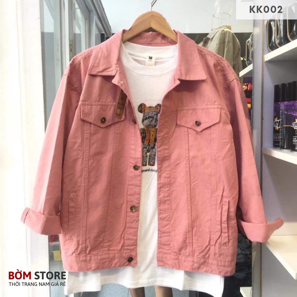 [SALE 300K/2 ÁO] Beacon Denim (Bờm Store) - Áo khoác kaki nam màu hồng