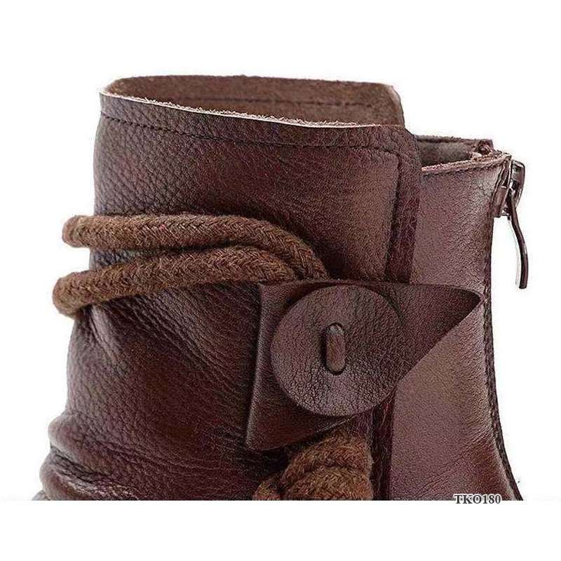 Sandals nữ cao cổ La Mã, Giày da hở ngón sành điệu, siêu êm, tôn dáng, cao 4cm, đi chơi, làm TKO180