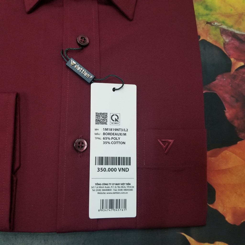 Aó sơ mi nam dài tay Việt Tiến màu đỏ đô, chính hãng , cao cấp – form suông  REGULAR- tà bầu . SHOP HỨA | BigBuy360 - bigbuy360.vn