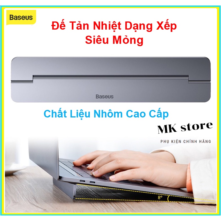 Đế kê tản nhiệt cho Laptop - Macbook dạng xếp, siêu mỏng , siêu sang Baseus Baseus Papery Notebook Holder SUZC-0S