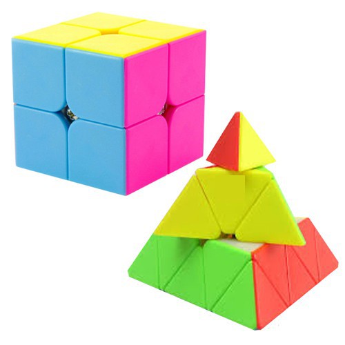 Rubik Kim Tự Tháp Pyraminx Magnetic, Vuông 3x3,Hộp 2x2