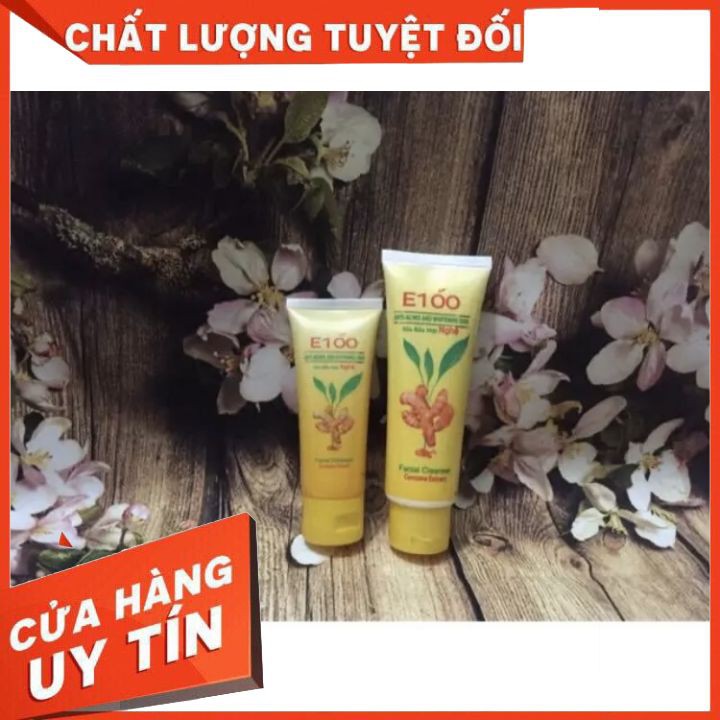 Chính hãng🌳🌳🌳Sữa rửa mặt E100 Nghệ🌳🌳🌳 Ngừa mụn  sáng da ,giảm nhờn ,dành cho moi loaij da🌳🌳🌳🌳🌳🌳