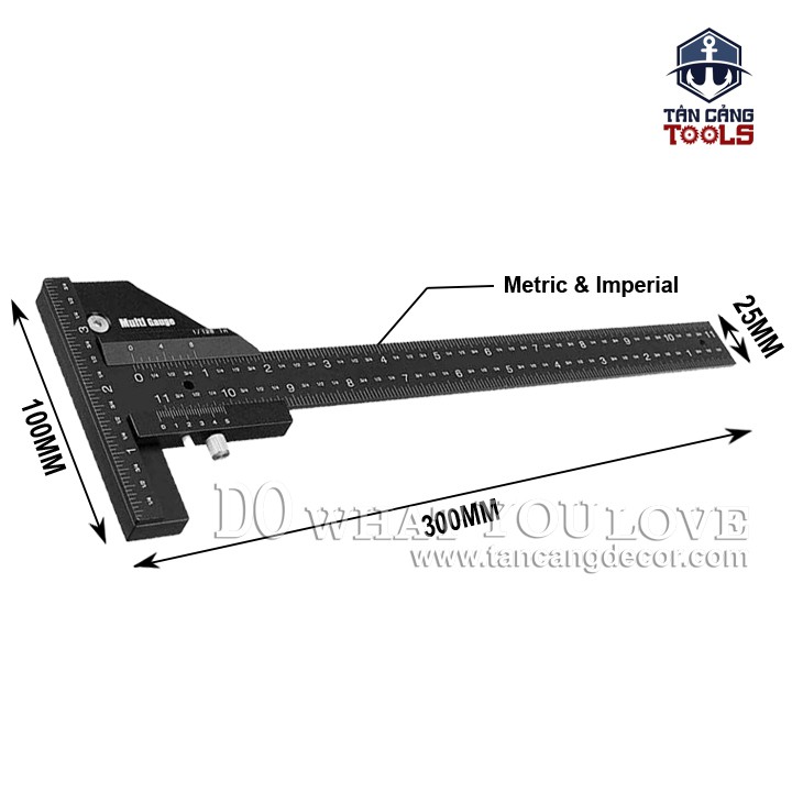 Thước Vạch Dấu Đa Năng 300 mm Milti Gauge