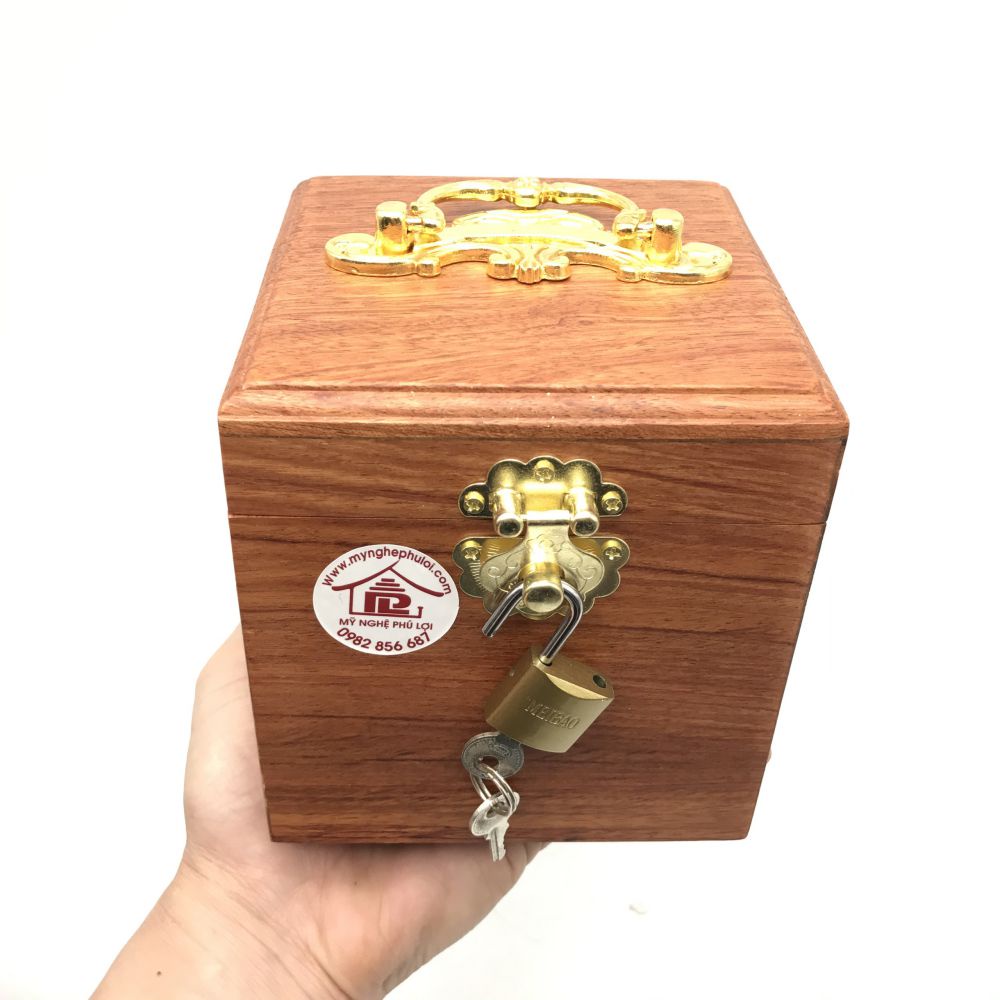 Hộp đựng dấu công ty có tay sách cho 2 dấu