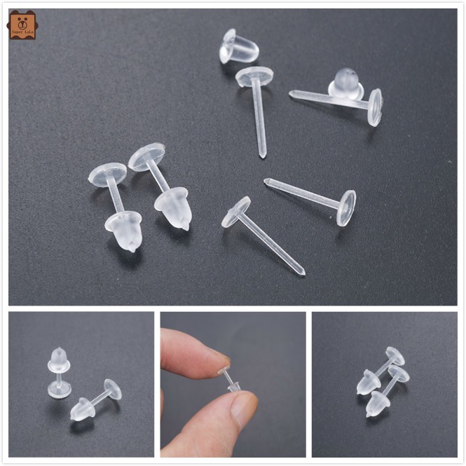 25 khuyên tai cao su chống dị ứng thiết bị thay thế tiện dụng cho nữ