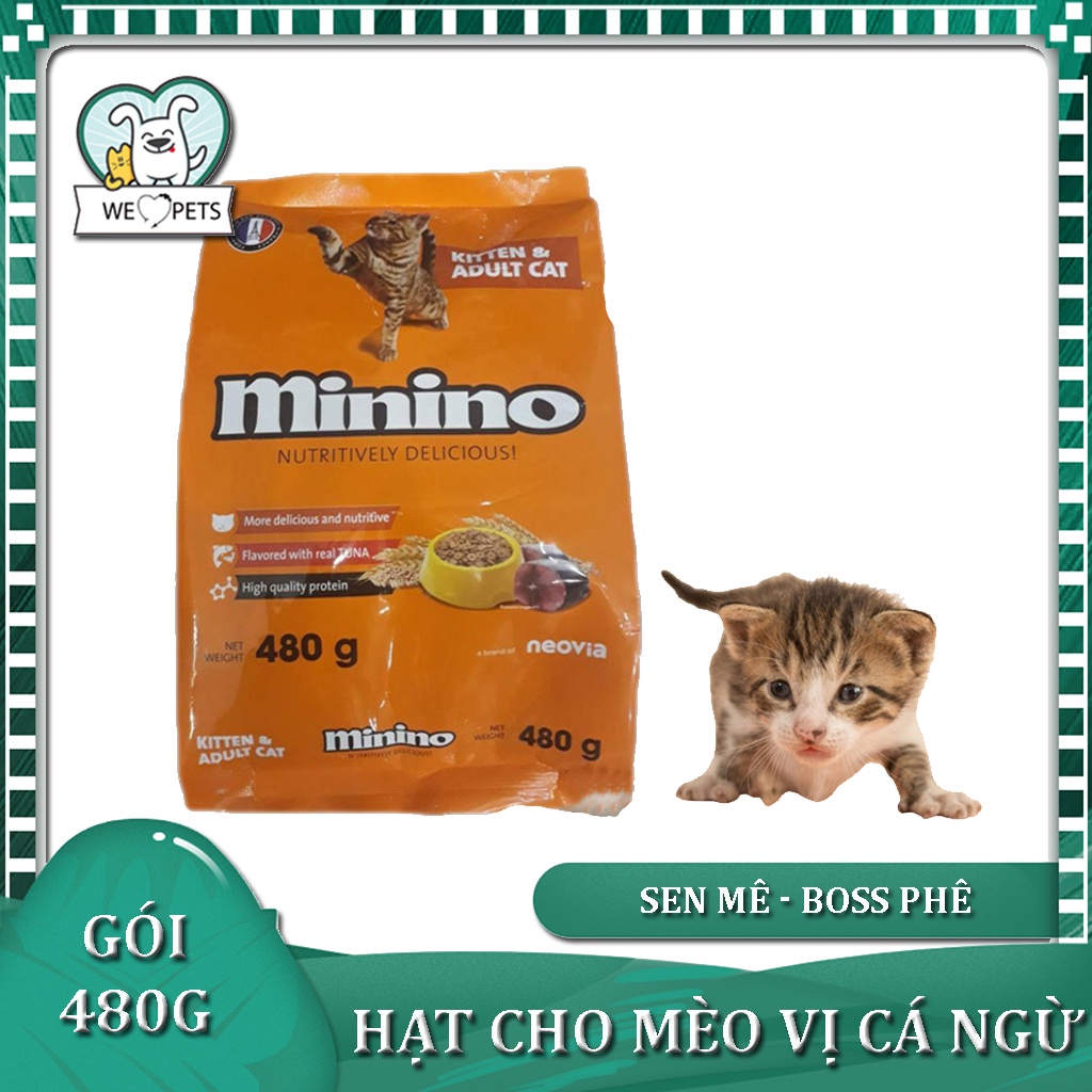 Hạt khô cho mèo mọi lứa tuổi Minino 480g - Lida Pet Shop