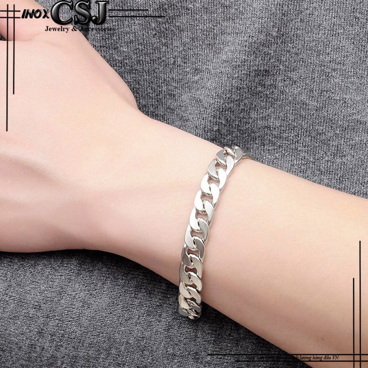 LẮC TAY NAM INOX DÂY LẶC ĐƠN 9LY ĐẸP PHONG CÁCH HÀN QUỐC