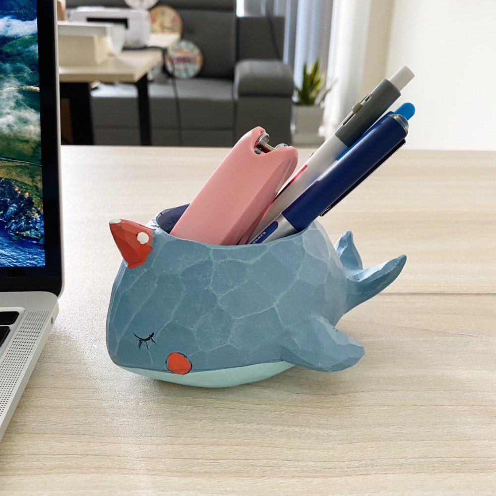 Thú hoạt hình cắm bút, trồng được cây bên trong; văn phòng phẩm dễ thương, trang trí bàn làm việc.