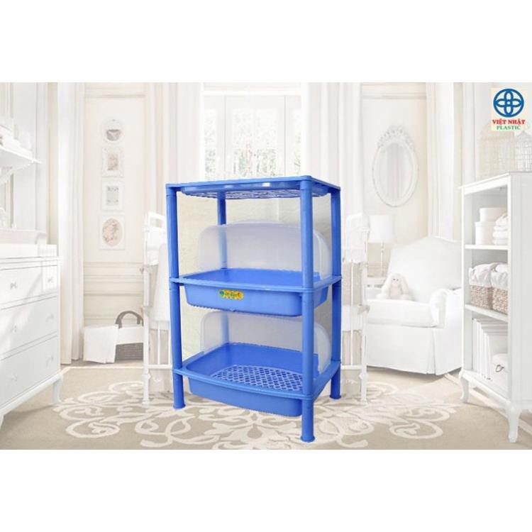 ( hang hot) Kệ chén 2 tầng Việt Nhật có nắp đậy an toàn vệ sinh - đồ dùng nhà bếp bằng nhựa cao cấp