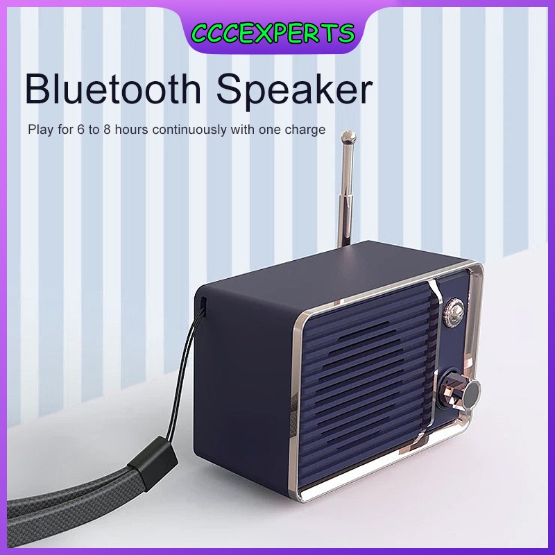 【CcExperts】Âm thanh Điện thoại di động Có thể sạc lại Mini Retro Loa Bluetooth Loa ngoài trời Dễ thương Loa Mini Du lịch Máy nghe nhạc