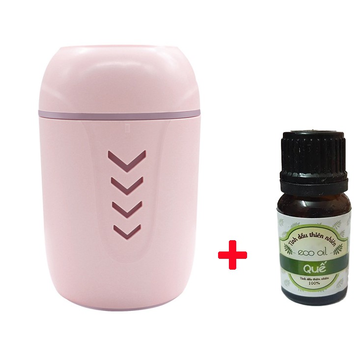 Máy xông tinh dầu và làm ẩm không khí dung tích 200ml MKT2 và 1 chai tinh dầu Eco oil 10ml