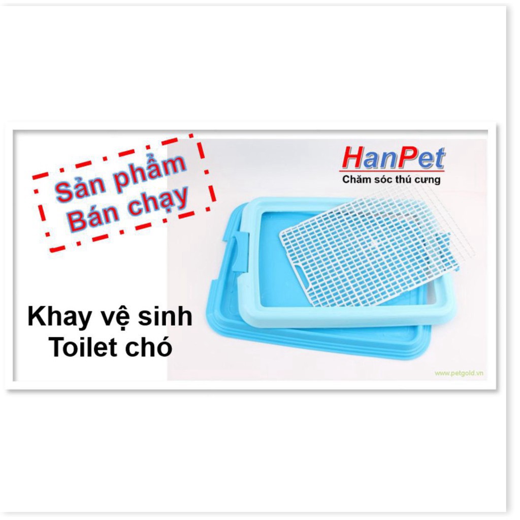 Khay vệ sinh cho chó lớn và nhỏ (2 size màu ngẫu nhiên) - Tặng 3 tấm tã giấy -khay đi vệ sinh cho chó đực và chó cái