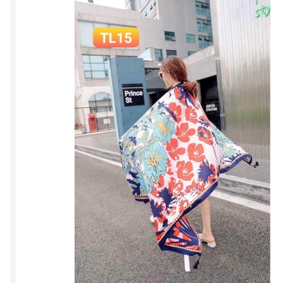 HOT-Khăn Choàng Boho Thổ Cẩm Đi Biển - Khăn Choàng Cổ GIữ Ấm Họa TIết Thổ Cẩm