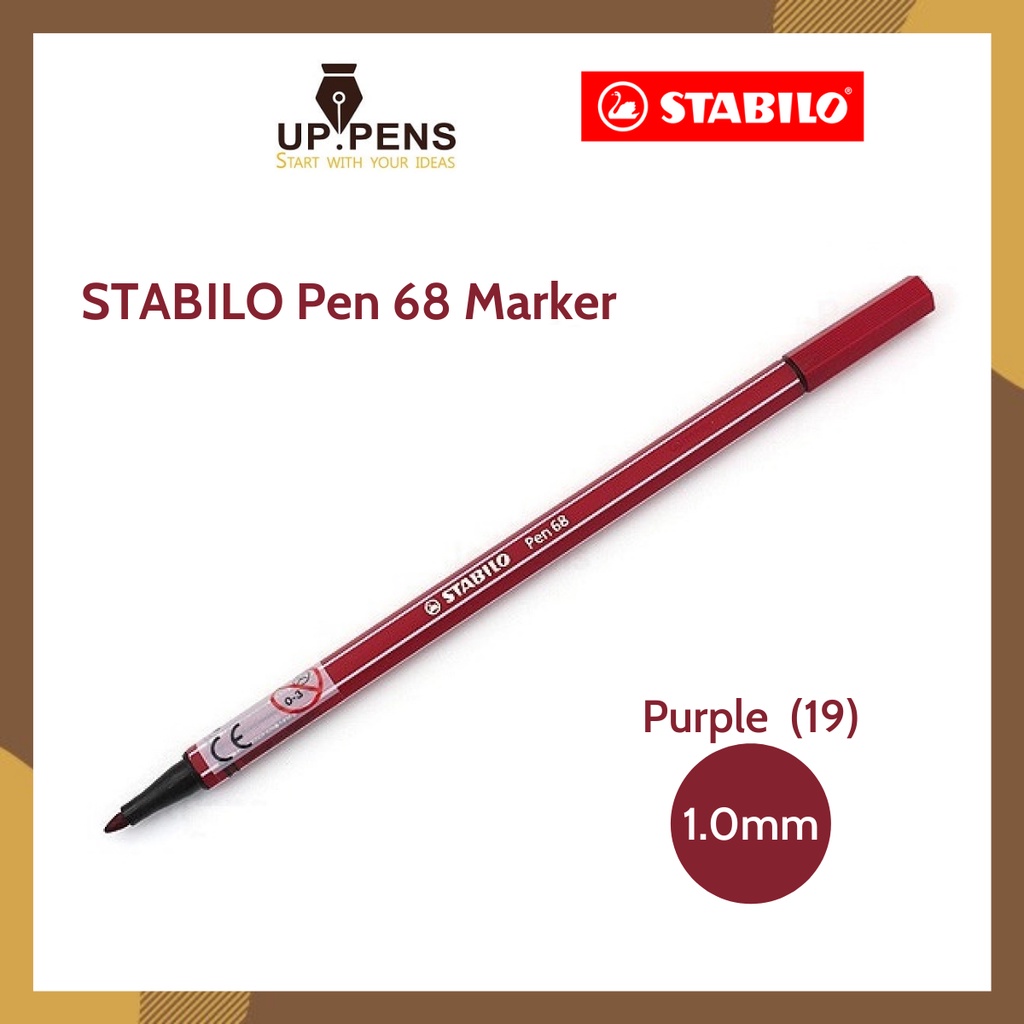 Bút lông màu Stabilo Pen 68 Marker - 1.0mm - Màu đỏ tía (Purple - 19)