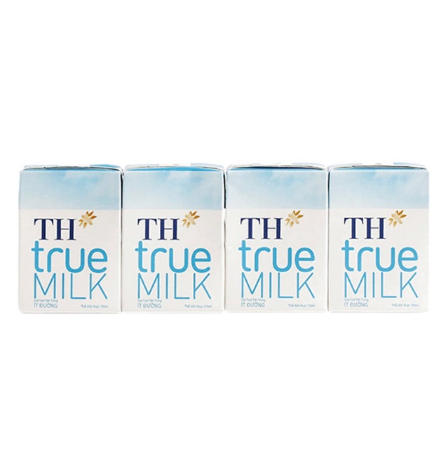 Sữa Tươi Tiệt Trùng TH True Milk Ít Đường - 110ml x 48 hộp