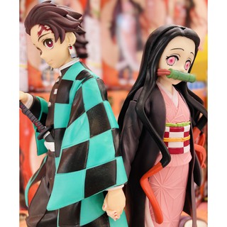 SET 2 Mô hình chính hãng NEZUKO nắm tay TANJIRO (có thể ghép đôi - Kimetsu no yaiba - SEGA SPM