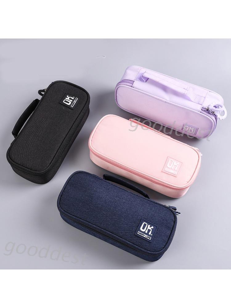 Túi đựng dụng cụ học tập sức chứa lớn có ngăn đựng bản nháp tiện dụng cho học sinh trong trường học