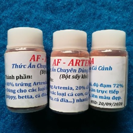 AF-Artemia Bột Sấy Khô Đào Sỹ Nguyên - Thức Ăn Cho Cá Con Cá Nhỏ Ăn Ngay Không Cần Ấp