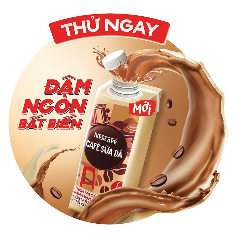 Hộp giấy nescafe cafe sữa đá uống liền 200ml