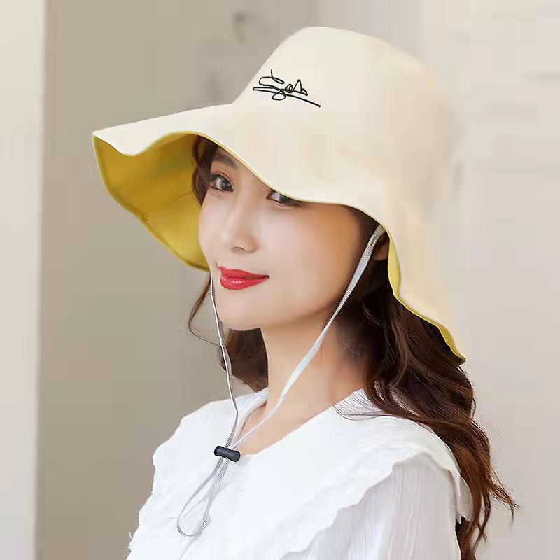 Mũ Vành Rộng Chống Tia Uv Họa Tiết Hoa Cúc Thời Trang Mùa Hè