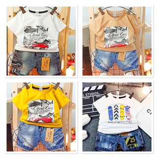 Size set áo thun + quần jean cao cấp cho bé trai