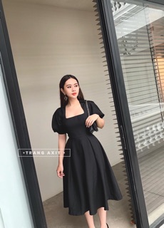 {Ảnh thật} Đầm maxi tay bồng lụa cao cấp