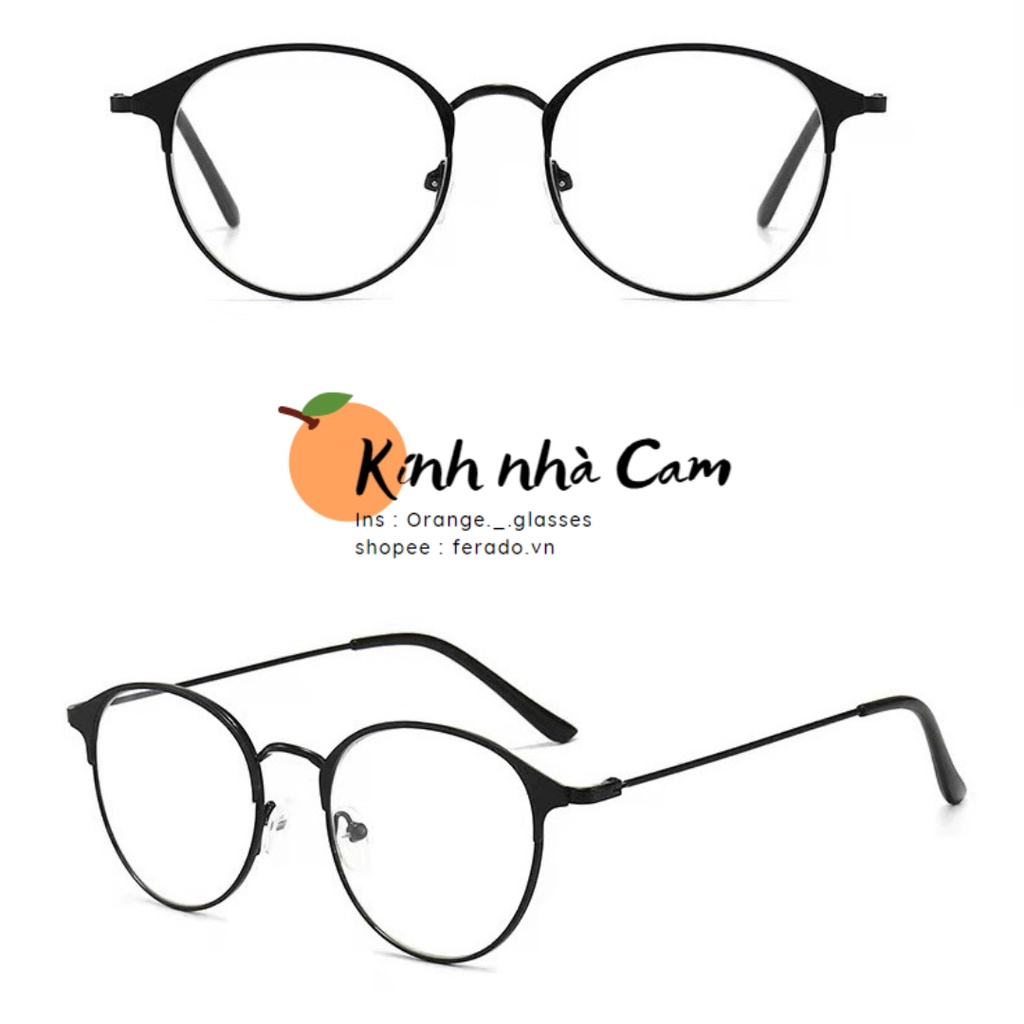 Kính gọng kim loại thời trang cho nam nữ ( tặng kèm hộp đựng kính )