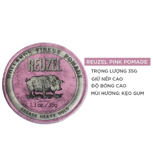 Sáp Vuốt Tóc Nam REUZEL Blue Pomade - Sáp Lợn Xanh - 113gram. AI Store