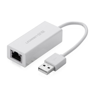 Cáp USB 2.0 to Lan RJ45 tốc độ 10/100Mbps Ugreen 20253 (Màu trắng)