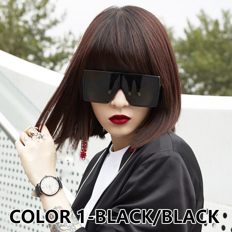 Thanh toán tại chỗ◆2018 New Arrival Korean Fashion Ulzzang Oversized Square Sunglasses Hip-Hop