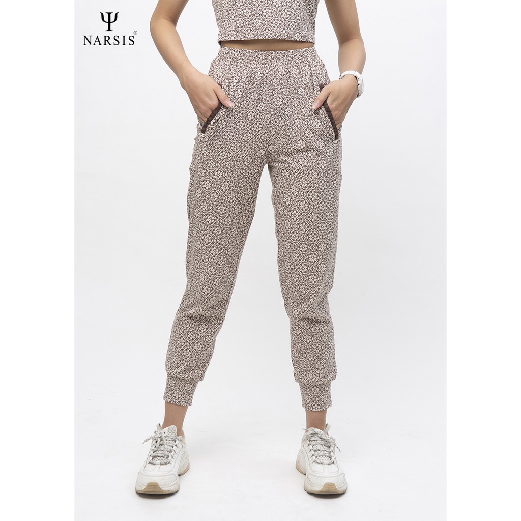 Bộ đồ tập nữ hoa lập thể nâu Narsis H0005