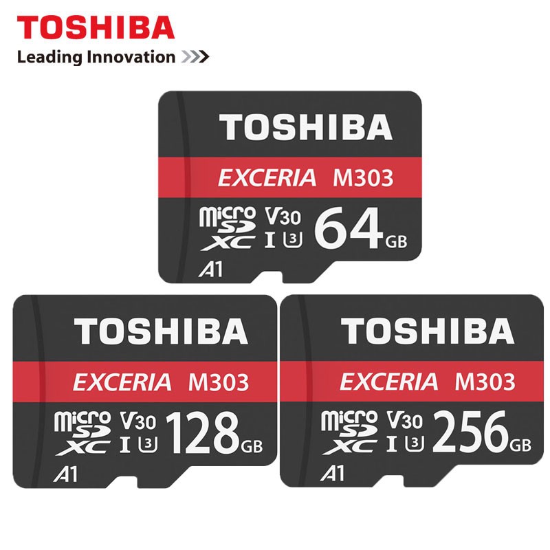 Thẻ nhớ MicroSDXC Toshiba Exceria M303 64GB UHS-I U3 4K V30 A1 R98MB/s W65MB/s (Đen)