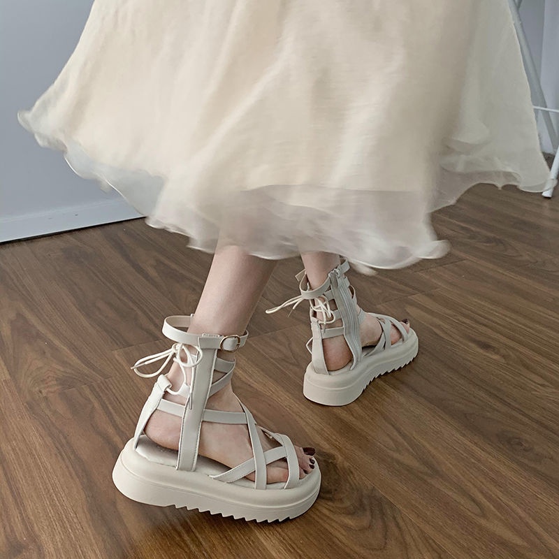 Giày Sandal Hở Ngón Đế Dày Phong Cách La Mã Thời Trang Mùa Hè Hàng Mới Dành Cho Bạn Nữ